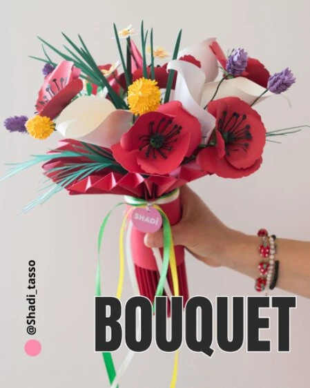bouquet di carta  matrimonio personalizzato