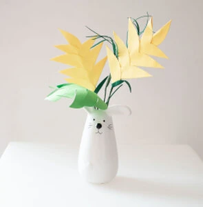 ranuncolo origami fiore di carta bomboniera, segnaposto