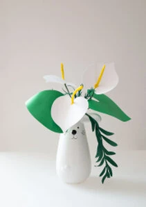 ranuncolo origami fiore di carta bomboniera, segnaposto