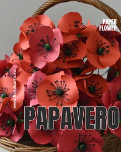 papavero fiori di carta creazioni su misura